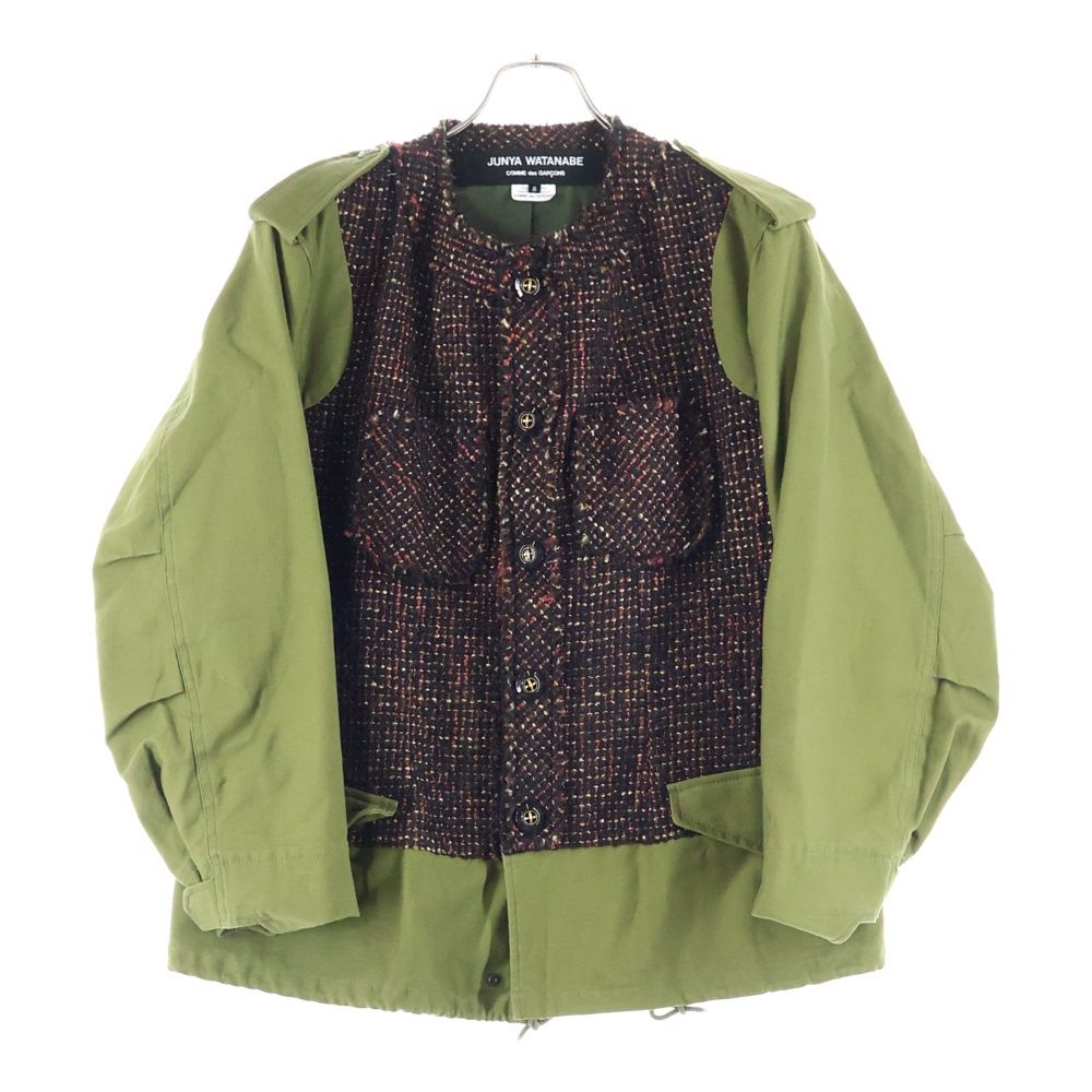 JUNYA WATANABE COMME des GARCONS ジュンヤワタナベ コムデギャルソン 19AW ウール切替 ミリタリーコート カーキ JD-J032