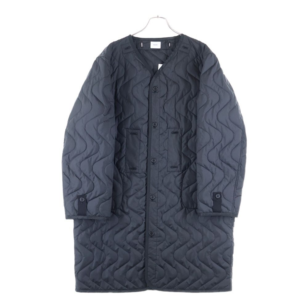 NO BRAND ノーブランド KAIKI 23AW ウェーブ キルティング ロング ライナー コート レディース ブラック KA232-QU