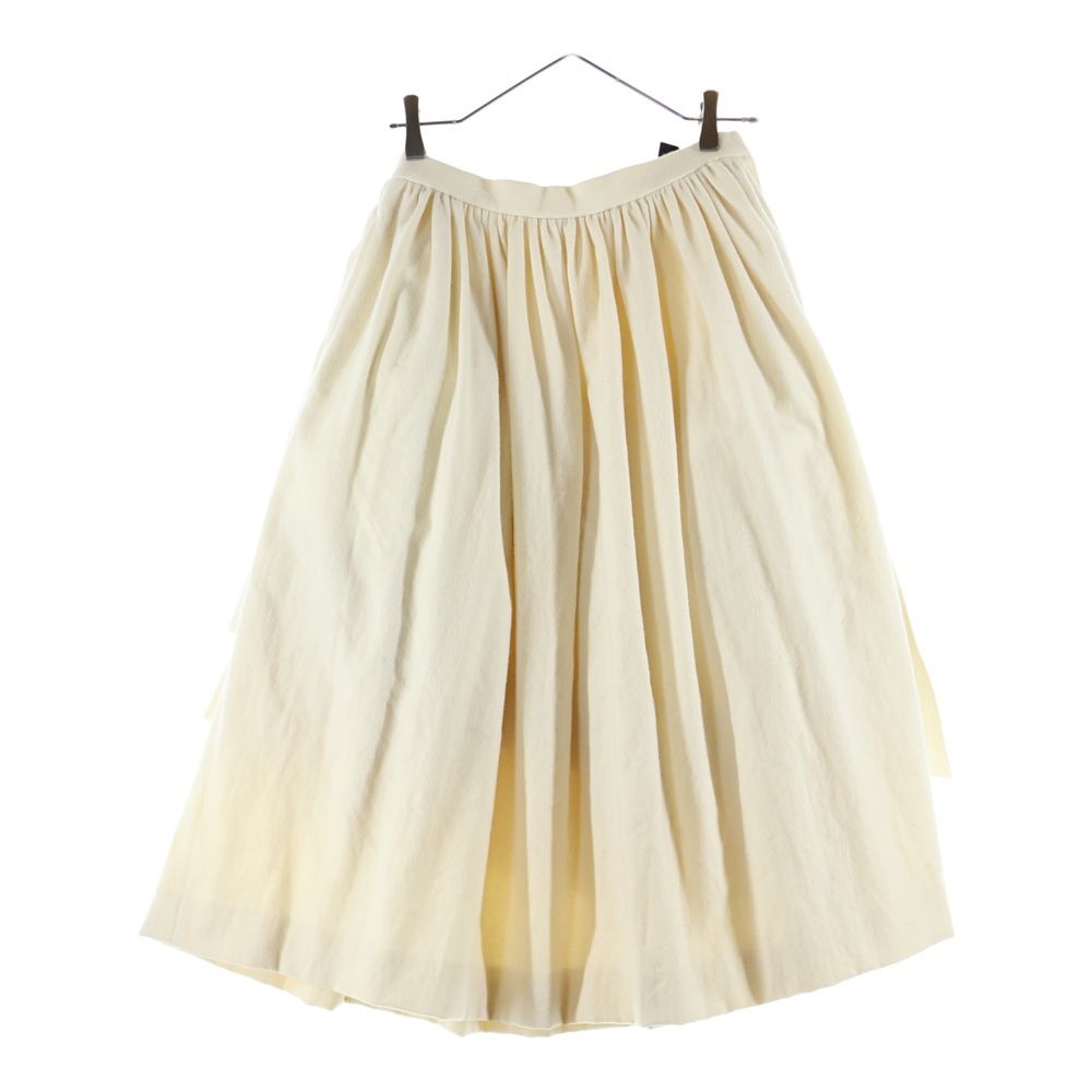 COMME des GARCONS コムデギャルソン 21AW サイドベル トウールレイヤードフリルスカート レディース アイボリー GH-S015 AD2021