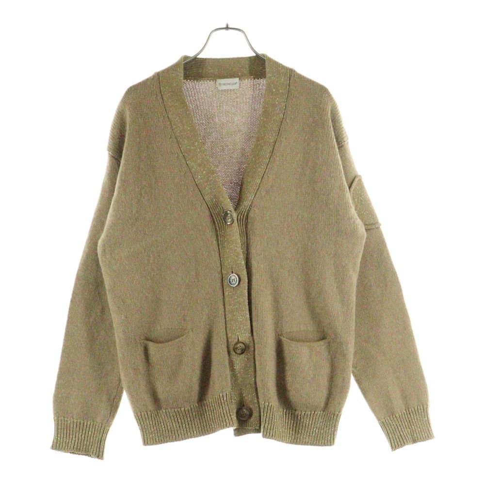 MONCLER モンクレール 20AW ラメ加工 カシミヤ混 ウールニットカーディガン ベージュ F20939B72110