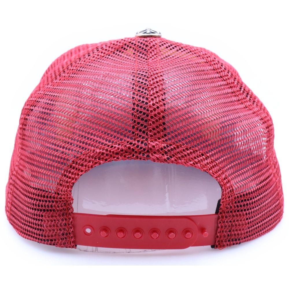 CHROME HEARTS クロムハーツ TRUCKER CAP トラッカーキャップ FUCKロゴパッチクロスボール付メッシュキャップ 帽子 ブルー ホワイト