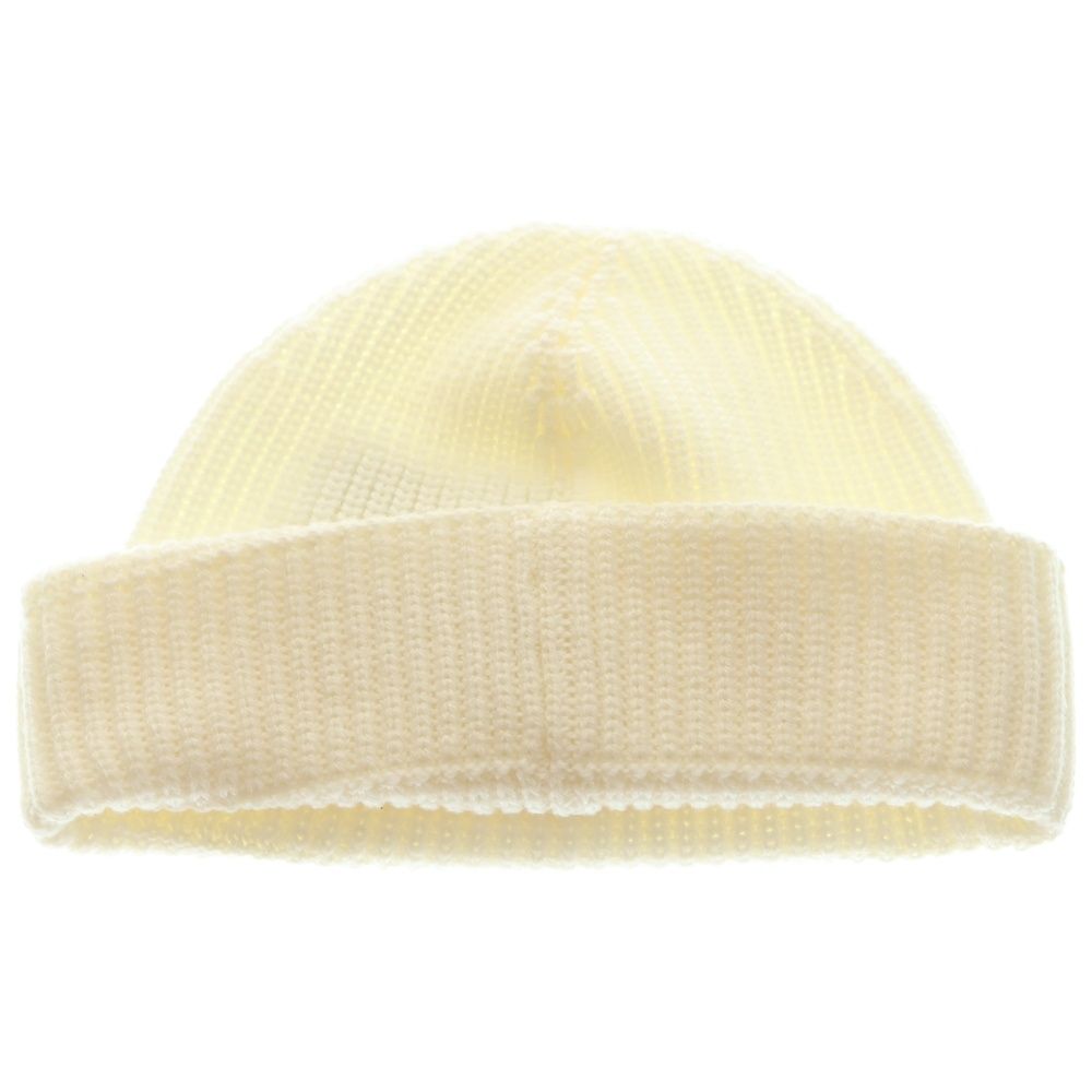 MONCLER モンクレール ×Willow Smith ウィロースミスコラボ ロゴワッペン付ウールニットキャップ ビーニー ホワイト