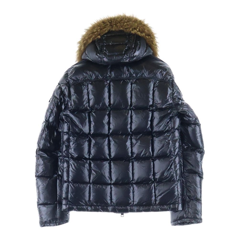 MONCLER モンクレール HUBERT GIUBBOTTO ファー付きフーデッドダウンジャケット ブラック