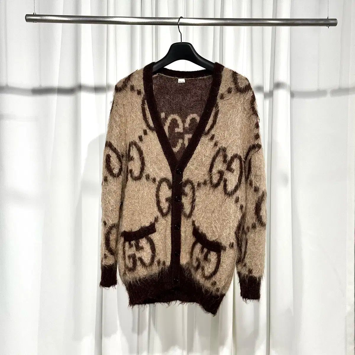 105サイズ グッチ GG リバーシブル モヘア ジコ カーディガン XKBK2