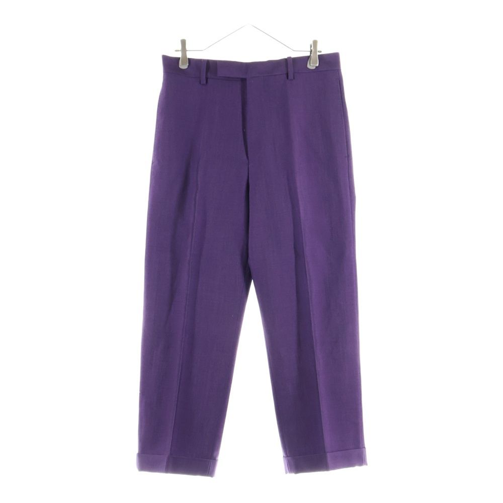 WACKO MARIA ワコマリア 24AW ×DORMEUIL PLEATED TROUSERS ドーメル プリーツドトラウザーズ スラックス パープル 24FW-WMP-TR05