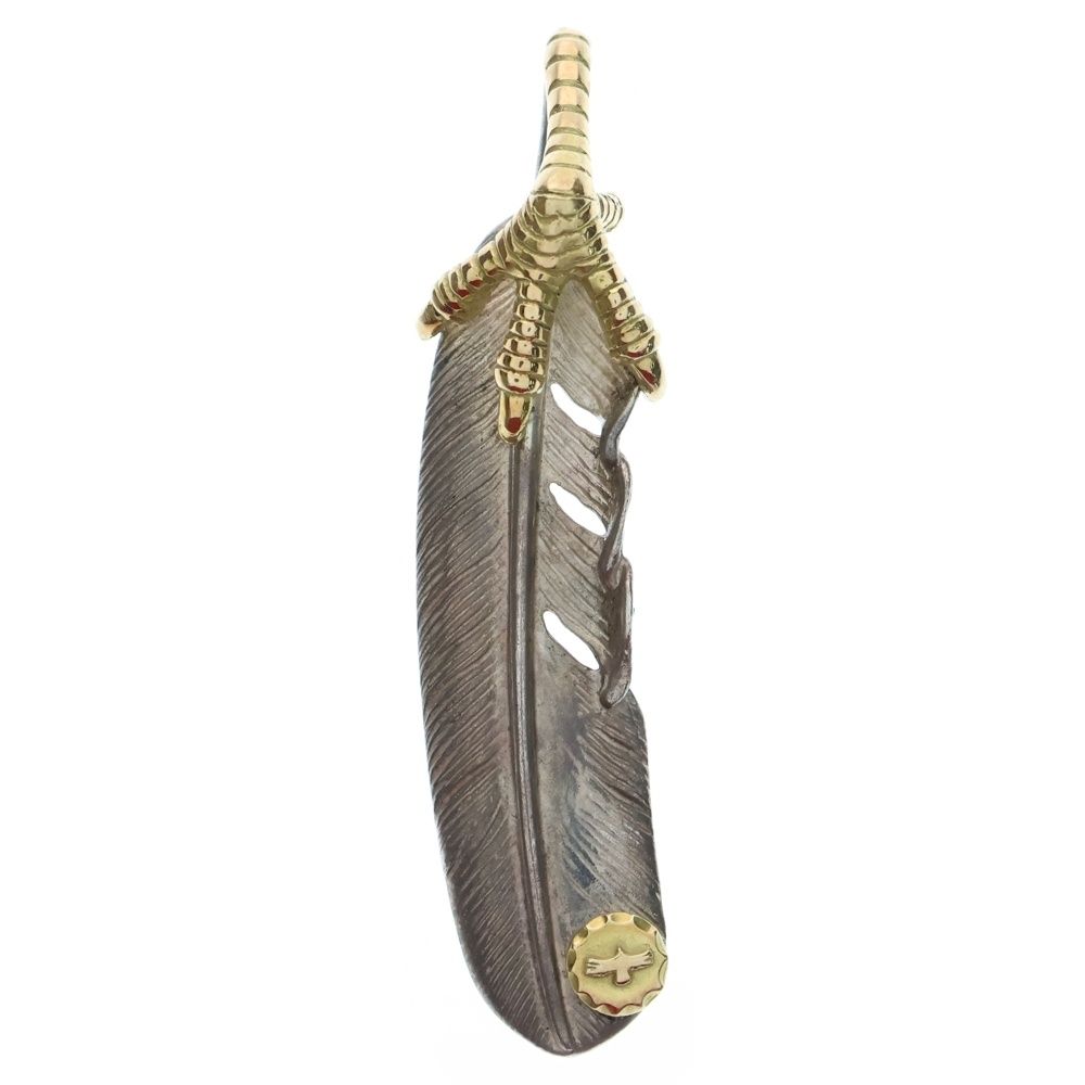 TADY - KING タディアンドキング 金爪 K18ツメSVフェザーGPイーグル 特大フェザーペンダント シルバー ゴールド 右向き