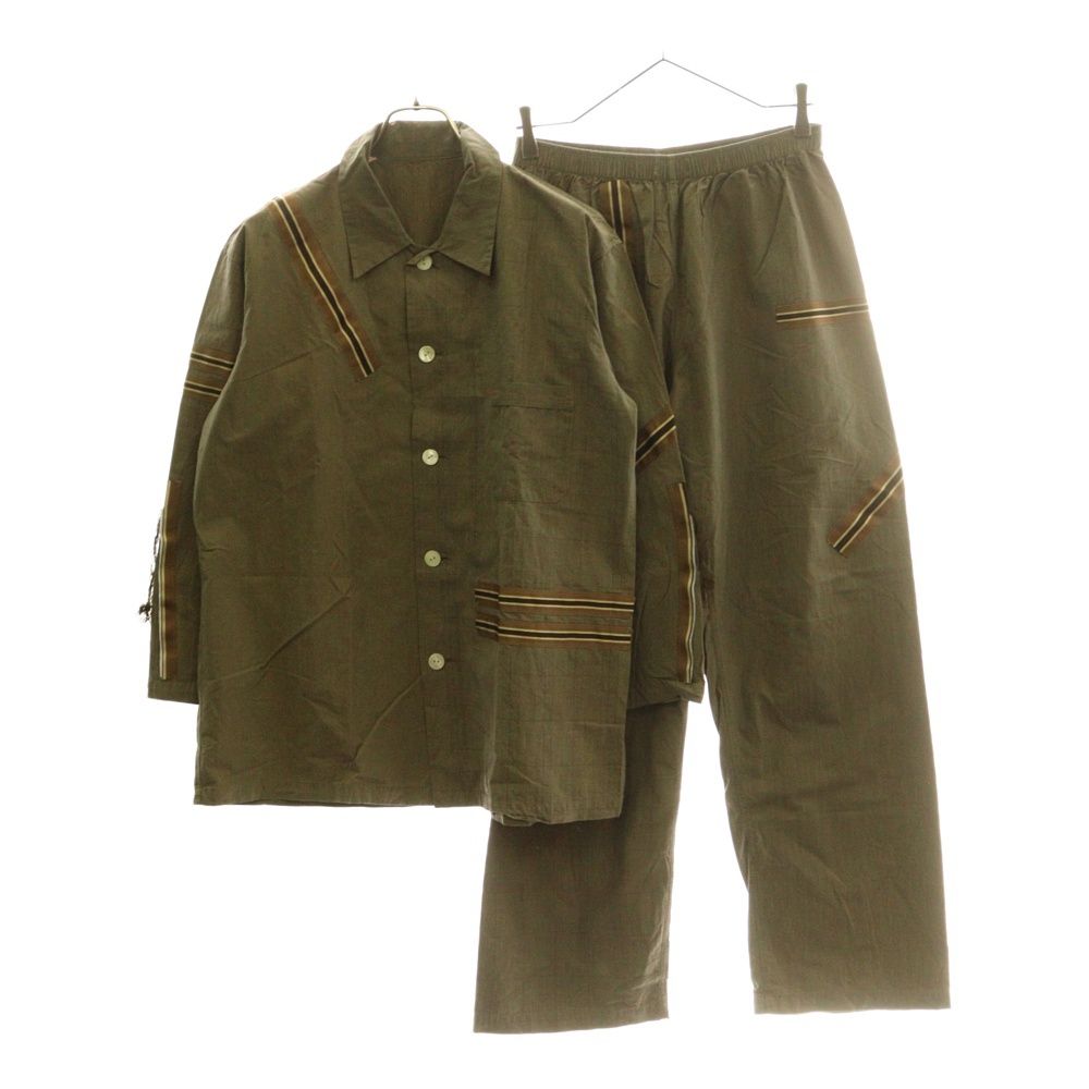 NUMBER N INE ナンバーナイン 03SS カート期 パジャマセットアップ テープディテールチェックセットアップ ブラウン