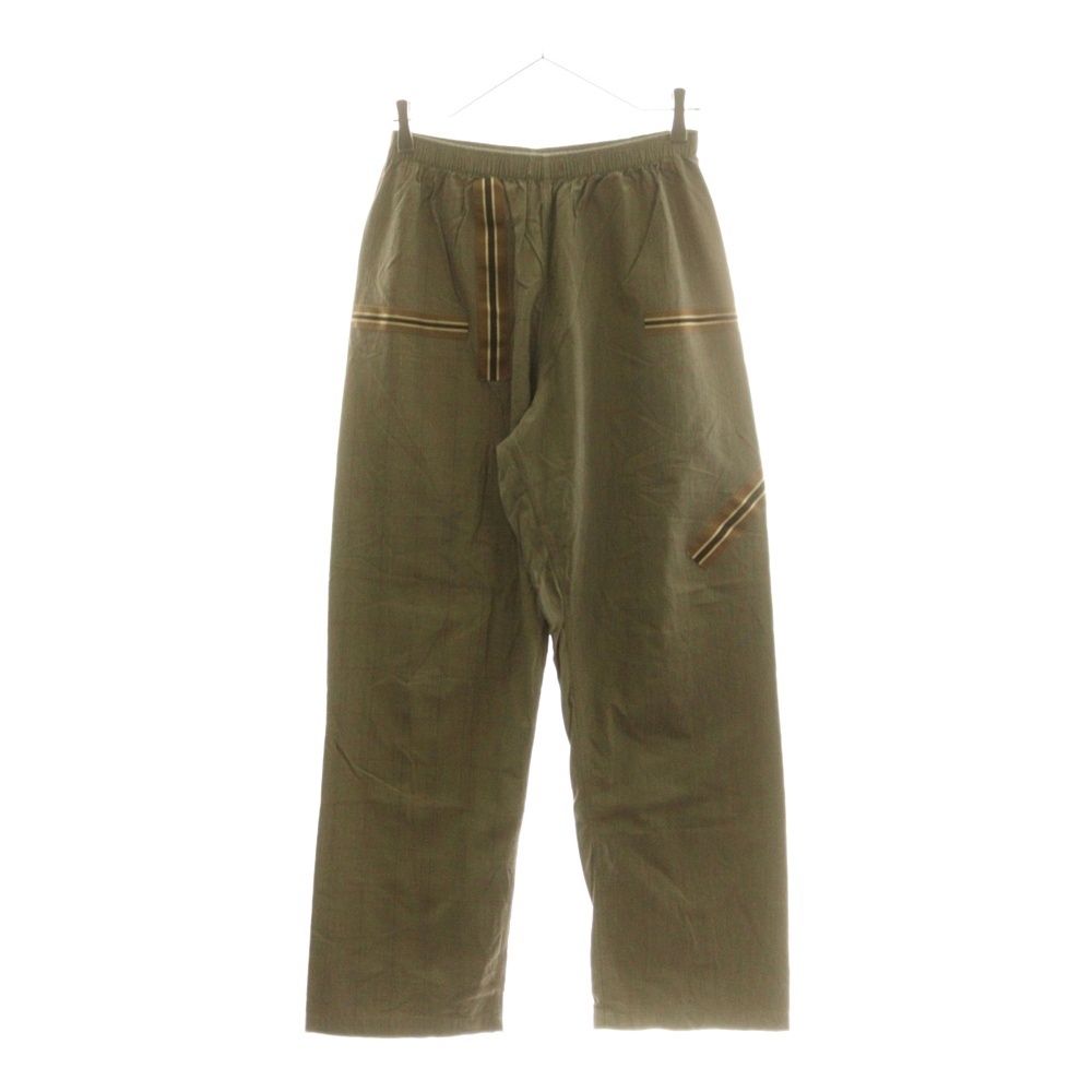 テープディテールチェックセットアップ ブラウン