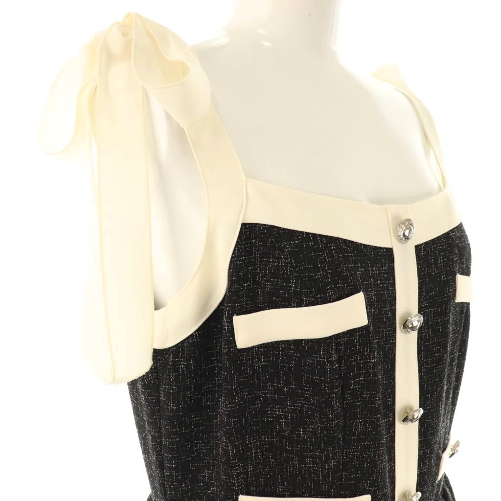  ハーリップトゥ Her lip to 24 SS weed Long Dress キャミワンピース ロング M ブラック ホワイト ES OS 長袖 七分袖 その他