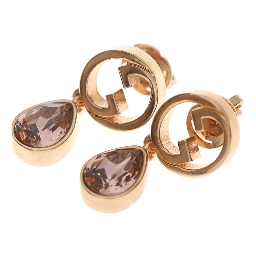 GUCCI グッチ ブロンディ クリスタル ドロップ ピアス ゴールド