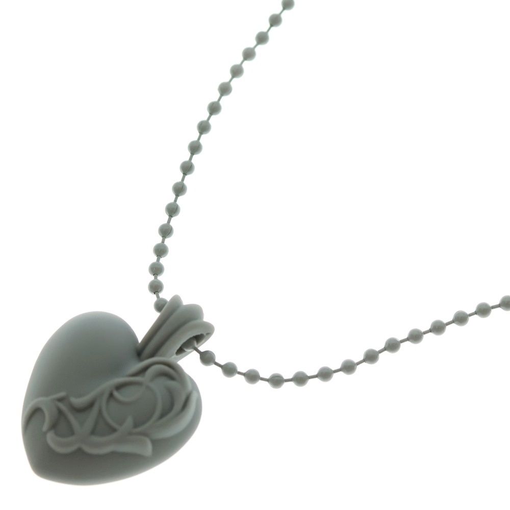 CHROME HEARTS クロムハーツ RUBBER HEART ハート ラバーネックレス シリコン グレー BCA307