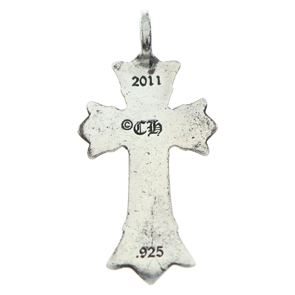 CHROME HEARTS クロムハーツ DBL CH CRS SML D スモールダブルCH クロスペンダントトップ アフターダイヤ シルバー