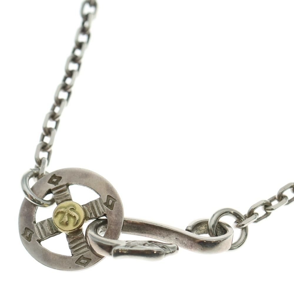 goro s ゴローズ メタル付きホイール細角チェーン ネックレスチェーン シルバー