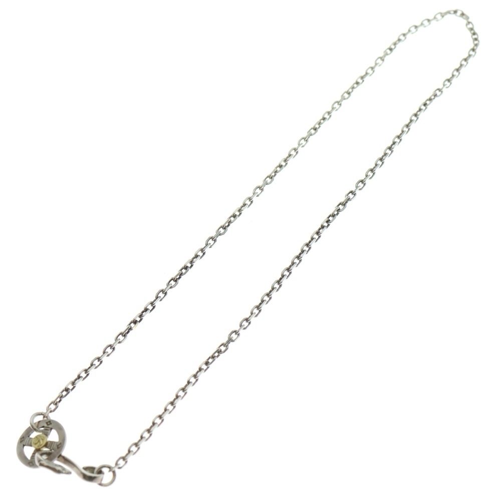 goro s ゴローズ メタル付きホイール細角チェーン ネックレスチェーン シルバー