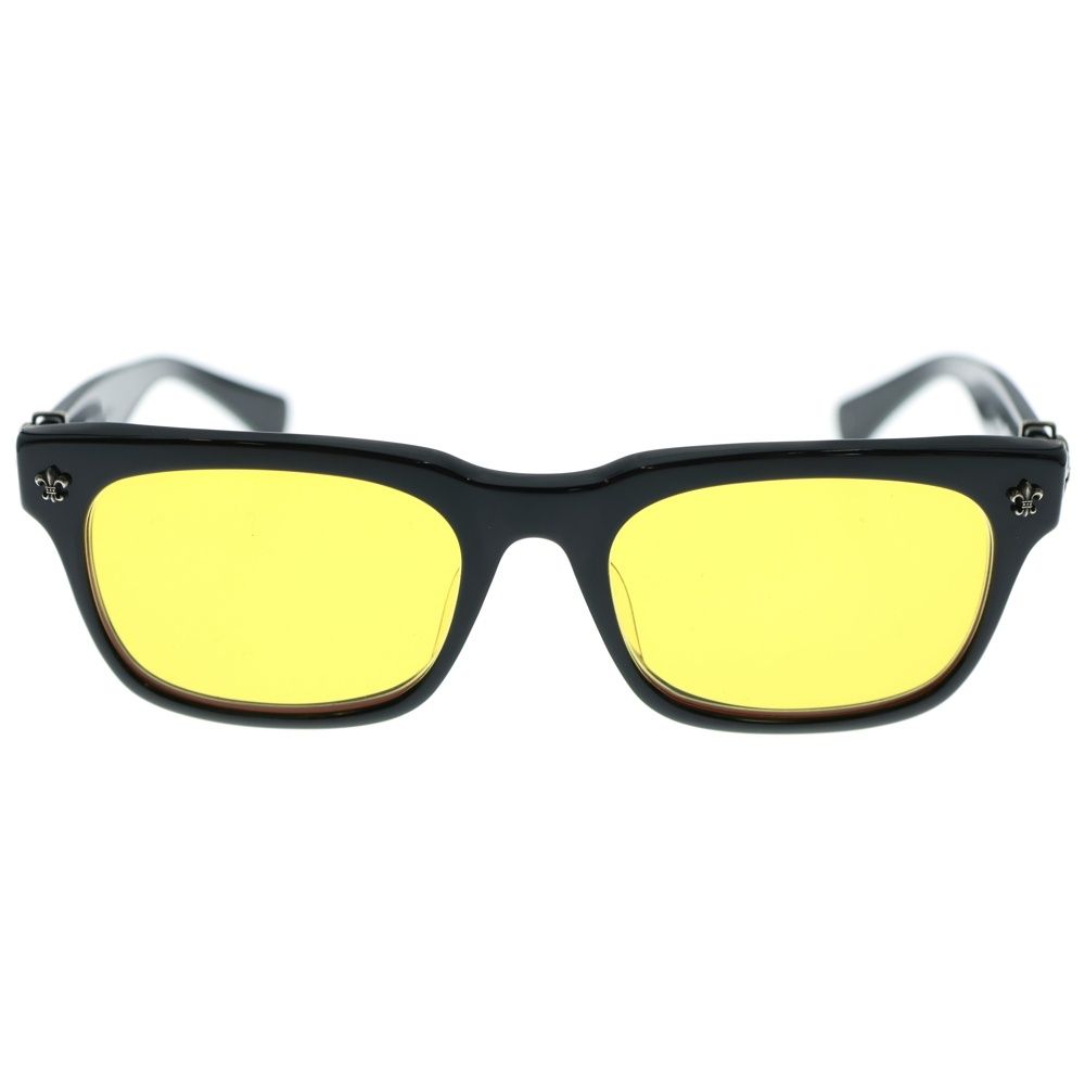 クロムハーツ　サングラス ブラック/イエロー CHROME HEARTS (クロムハーツ) GITTIN ANY ?-A BSフレアテンプル