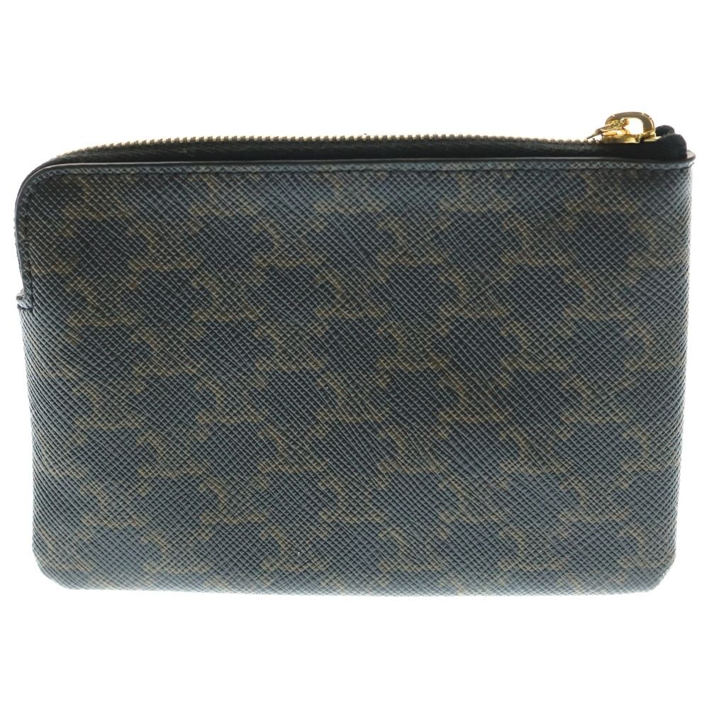 CELINE セリーヌ トリオンフ コインケース バッグチャーム ポーチ ブラウン PVC ゴールド金具