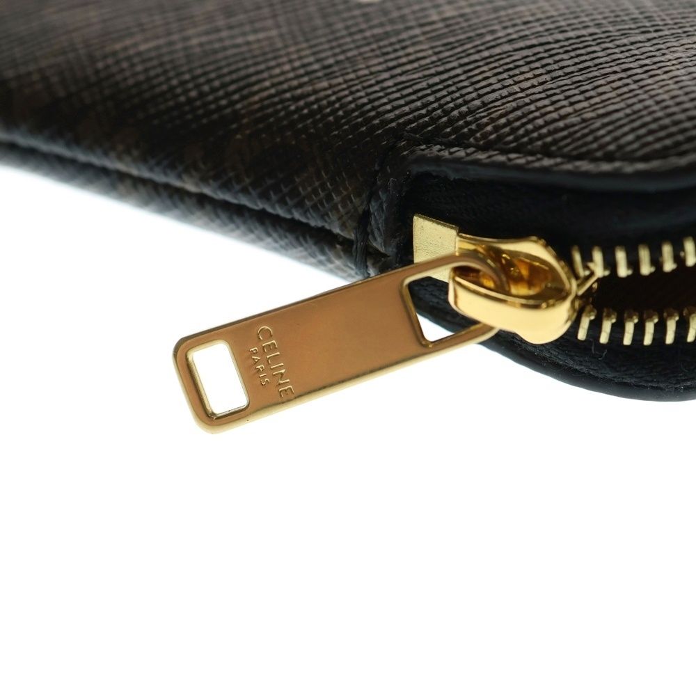  CELINE セリーヌ トリオンフ コインケース バッグチャーム ポーチ ブラウン PVC ゴールド金具 コインケース 小銭入れ 小物