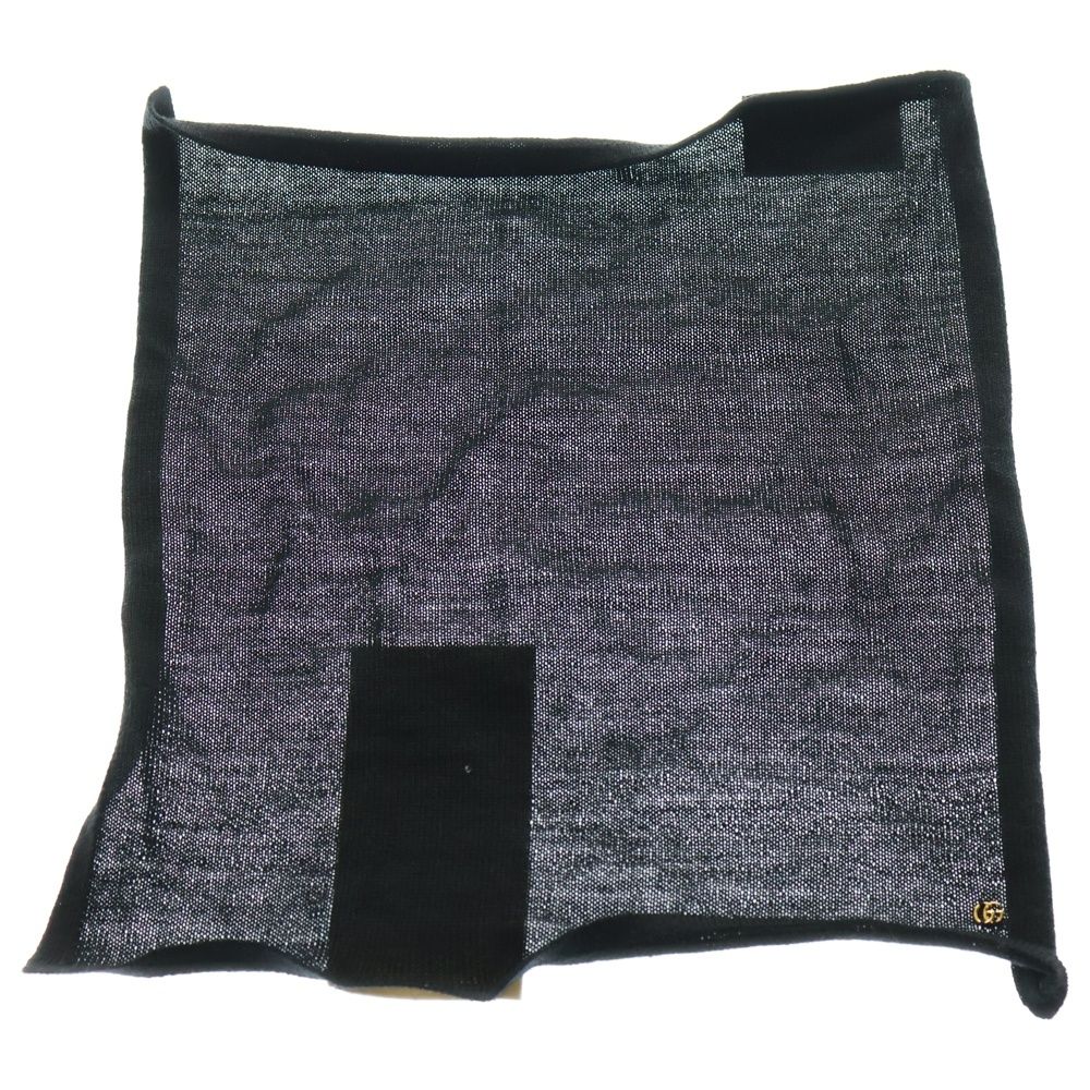GUCCI グッチ Handkerchief GGロゴ ハンカチ ブラック 753508 4G332