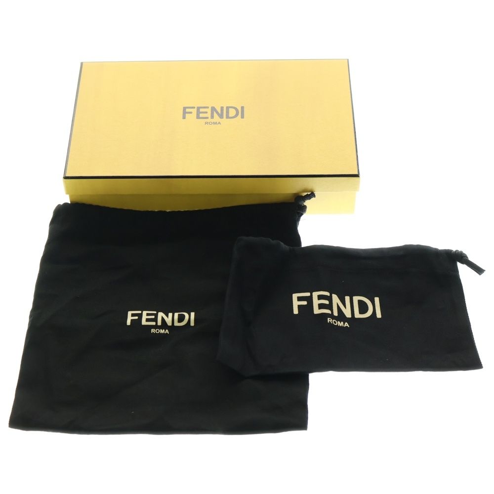 FENDI (フェンディ) バゲット スリム クラッチ ブラウン FFジャカード