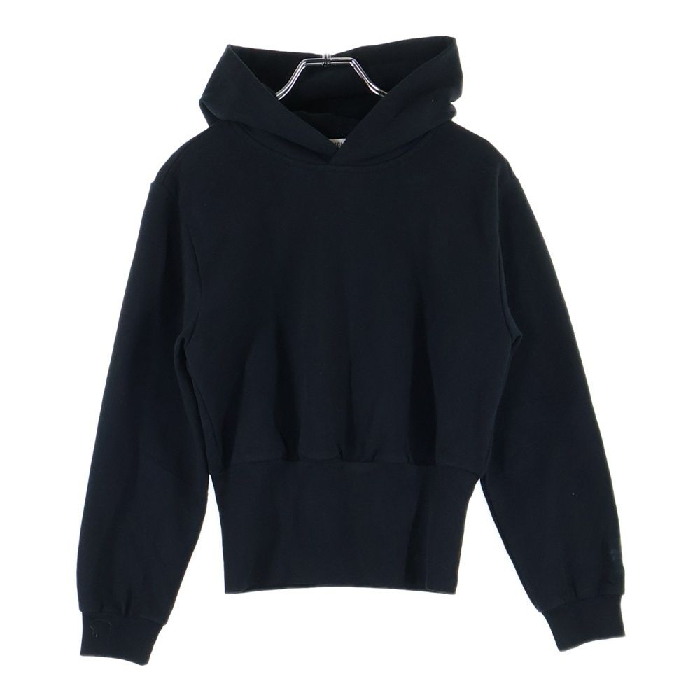 BALENCIAGA バレンシアガ Cropped hoodie クロップド ショート丈 プルオーバースウェットパーカー フーディー ブラック レディース 698485