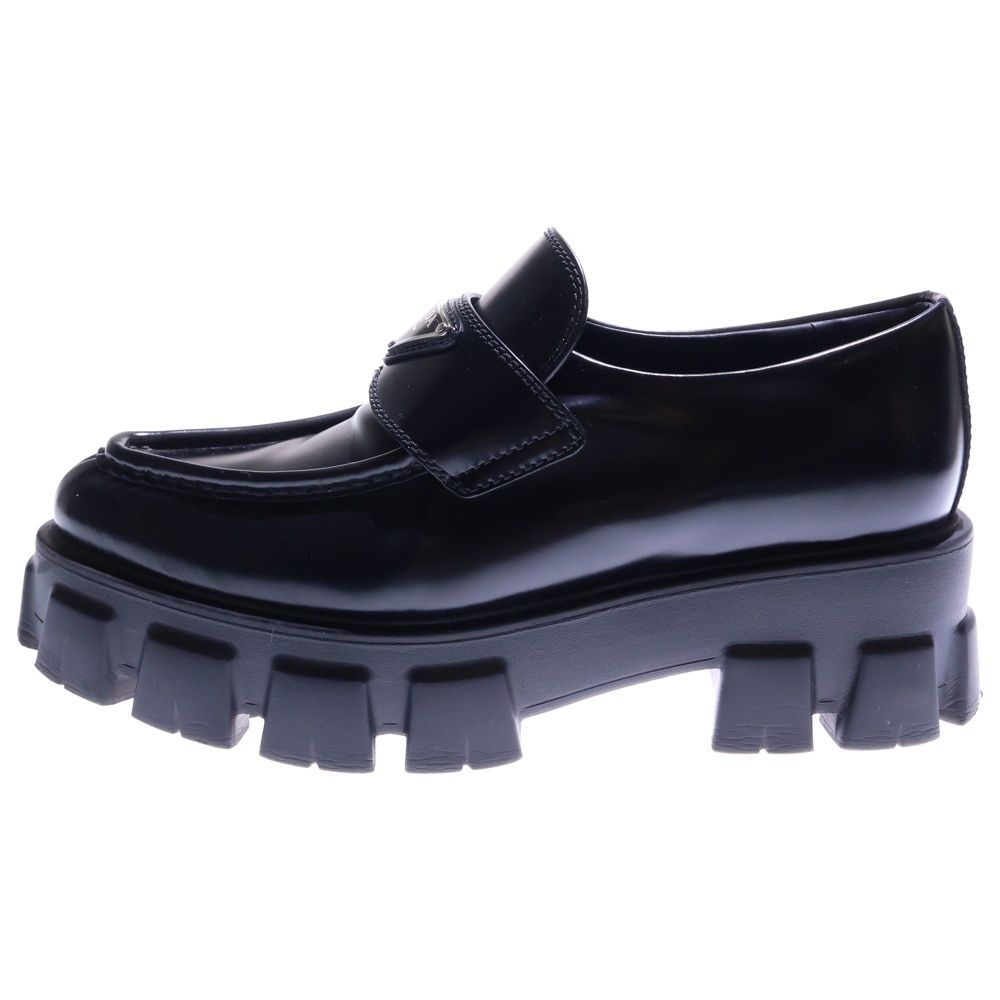 PRADA (プラダ) Monolith Pointy Brushed Leather Loafers 1D663M