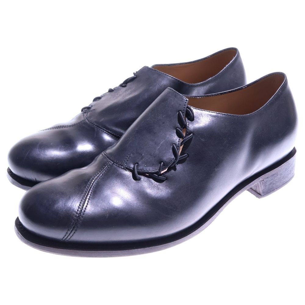 Yohji Yamamoto ヨウジヤマモト × CHEREVICHKIOTVICHKI WAXED CALF PATCHWORK SHOES シェレヴィッキオヴィッキ レザー レースアップシューズ ブラック