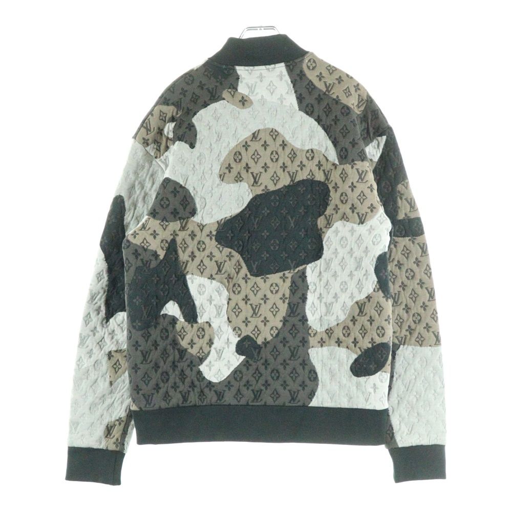 LOUIS VUITTON ルイヴィトン ×KID SUPER 23AW Monogram Cotton Jersey Bomber ×キッドスーパー モノグラム カモ柄 ボンバージャケット ブラック ホワイト RM232 AFR HPY78W