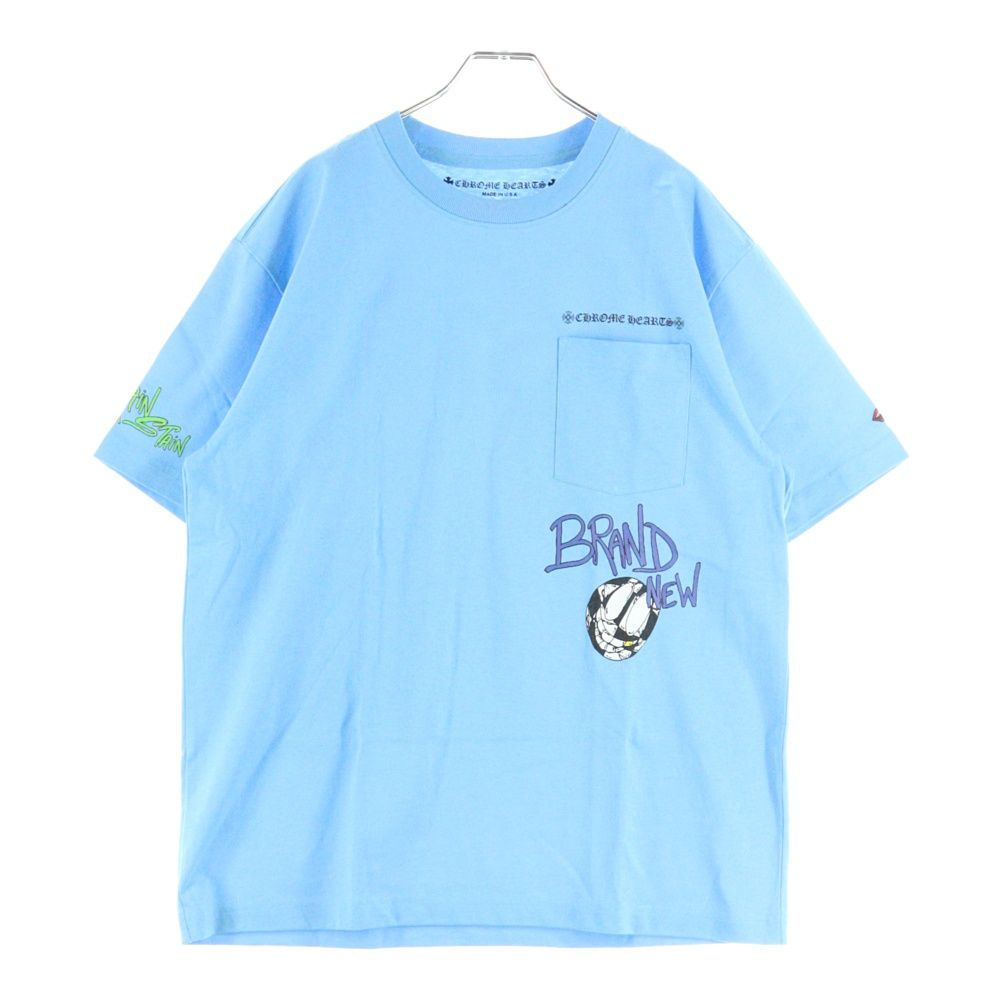CHROME HEARTS (クロムハーツ) ×MATTY BOY PPO BRAIN NEW T-SHIRT BLUE