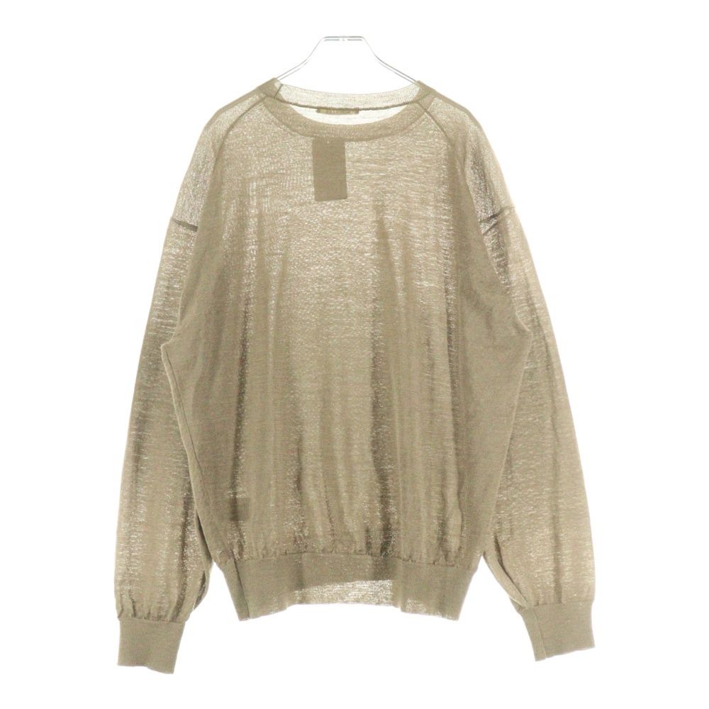 AURALEE オーラリー 20 SS FLAT YARN MESH KNIT PO サマー モヘア ニットセーター ブラウン