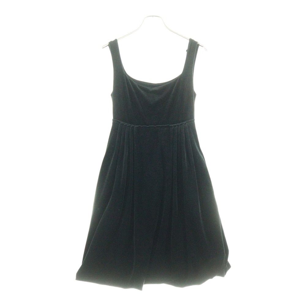 FOXY YORK フォクシーニューヨーク タックデザイン ベロア キャミソール ミディアム ワンピース ブラック レディース 26593-