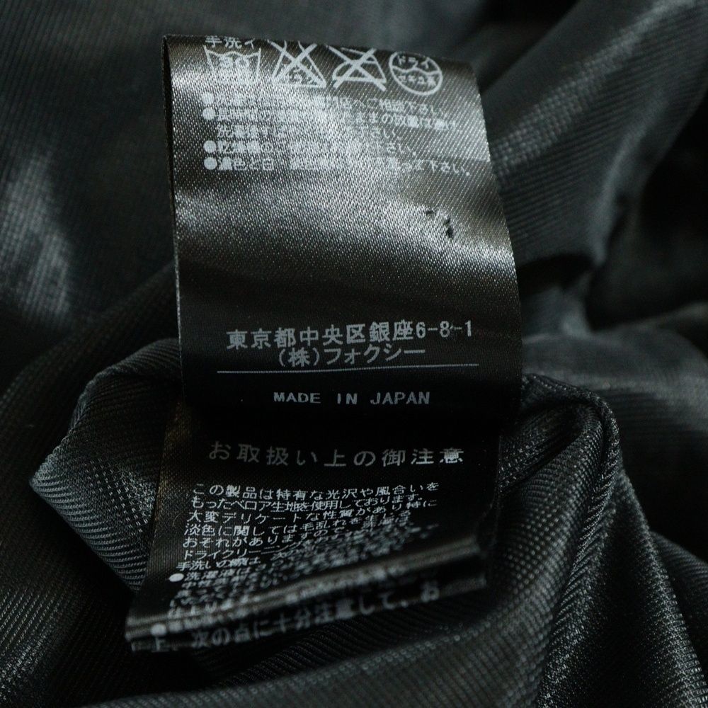  FOXY YORK フォクシーニューヨーク タックデザイン ベロア キャミソール ミディアム ワンピース ブラック レディース 26593- ひざ丈ワンピース ワンピース