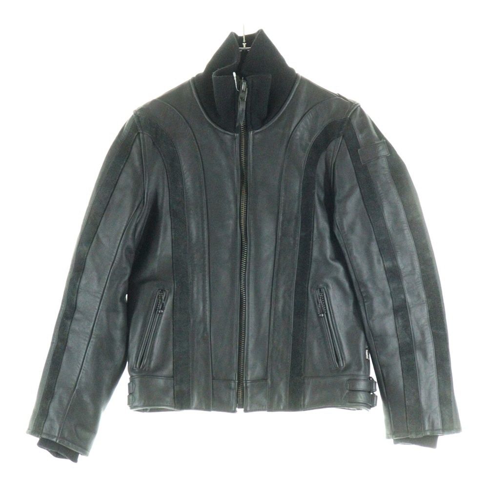 NEIGHBORHOOD ネイバーフッド カウレザー ジップアップ シングル ライダース レザージャケット ブラック NWNH-JK-06