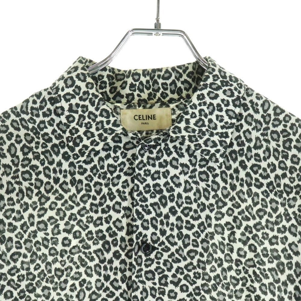 CELINE 20AWレオパード柄 ヒョウ柄 オープンカラーシャツ RESOUND