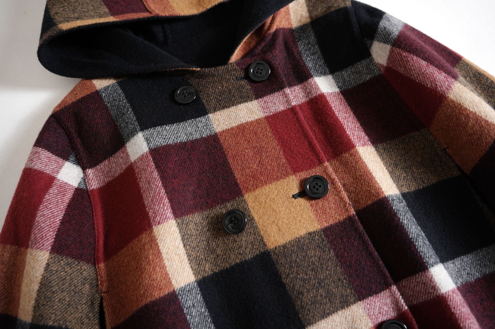 極美品✨ブルーレーベルクレストブリッジ ラビットファー ウールコート 38 赤 753t*美品 BLUE LABEL CRESTBRIDGE ブルーレーベルクレストブリッジ