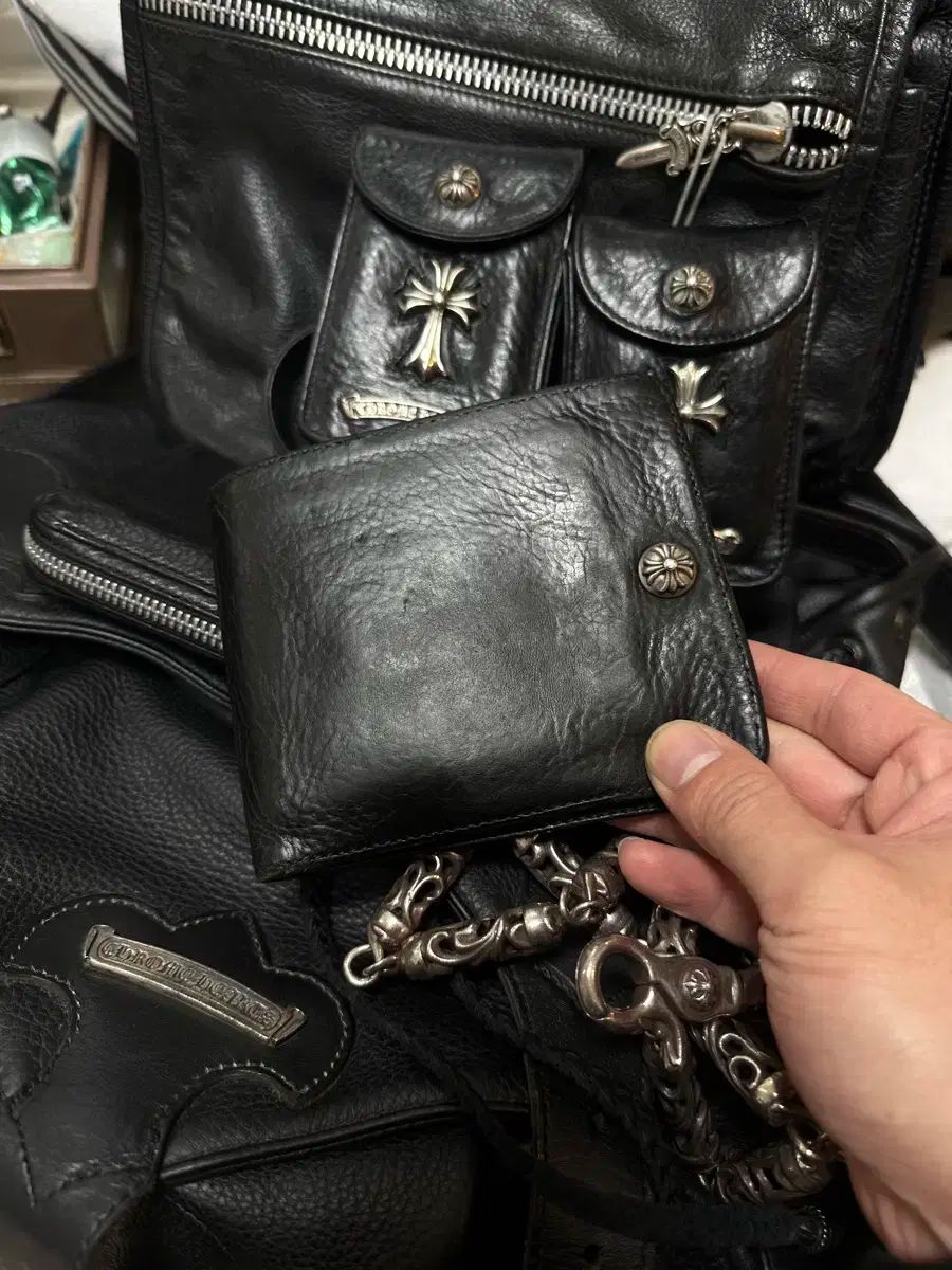 CHROME HEARTS クロムハーツ クロス ONEボール 二つ折り財布