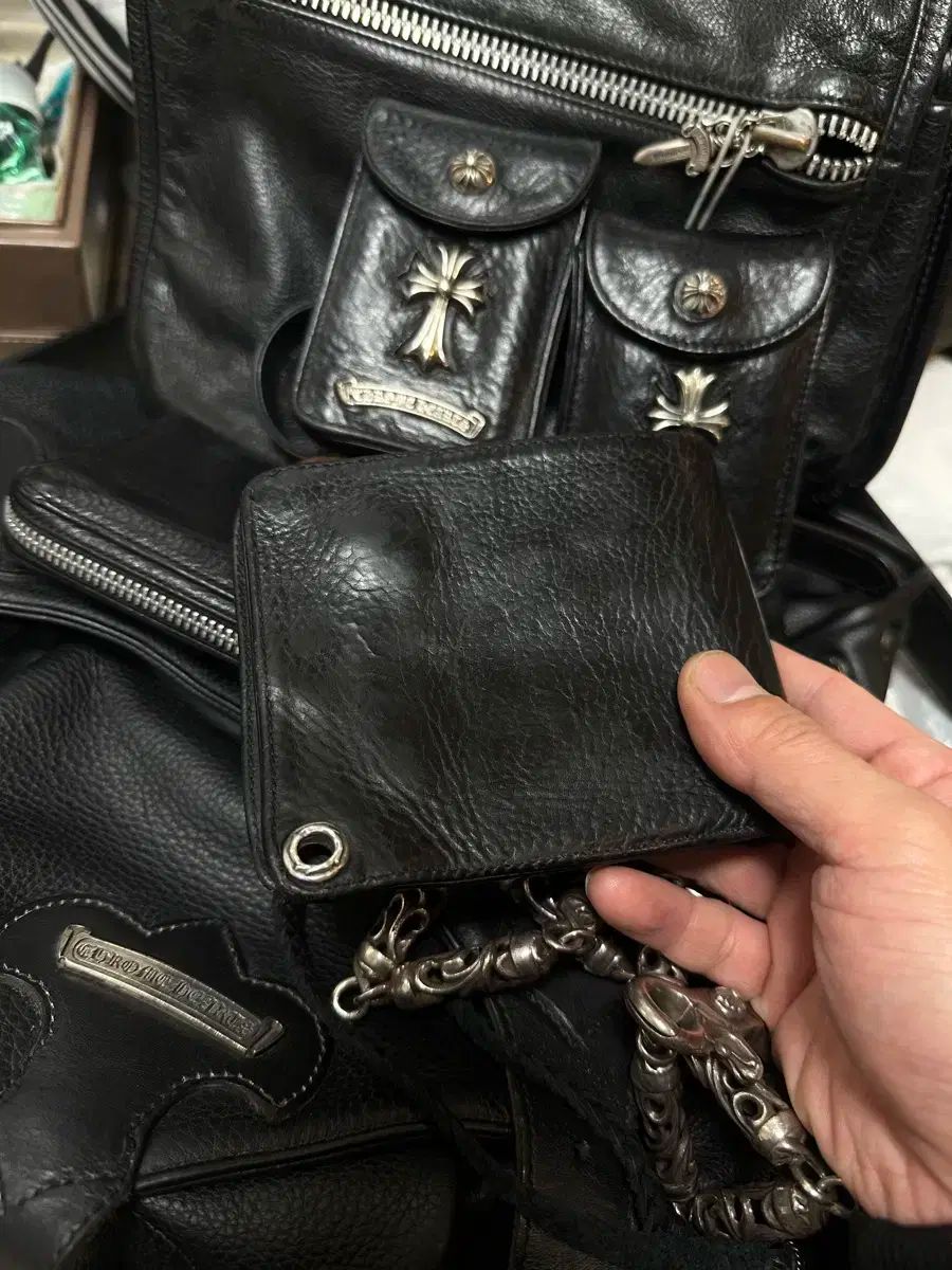 CHROME HEARTS クロムハーツ クロス ONEボール 二つ折り財布