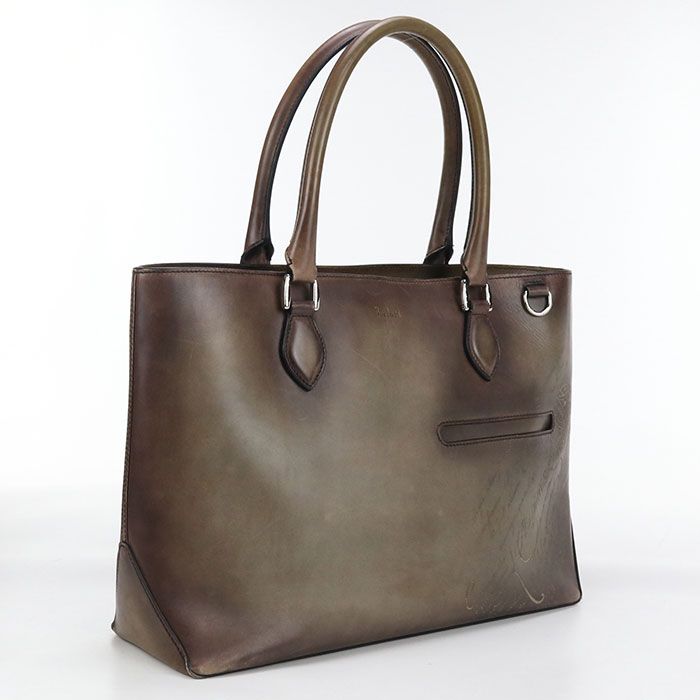 Berluti ベルルッティ トゥジュール スクリットレザー トートバッグ ヴェネツィアレザー メンズ
