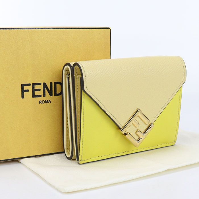 FENDI フェンディ FFダイヤモンド 8M0480 ALV4 三折財布 レザー レディース
