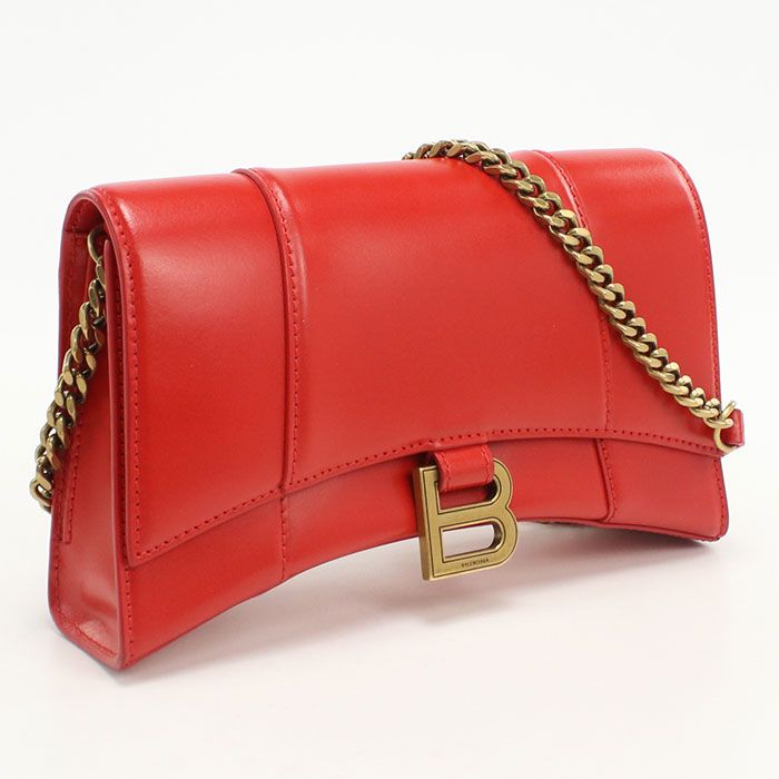 バレンシアガ チェーンショルダーバッグ アワーグラス 644973 斜め掛け ショルダーバッグ レザー レディース