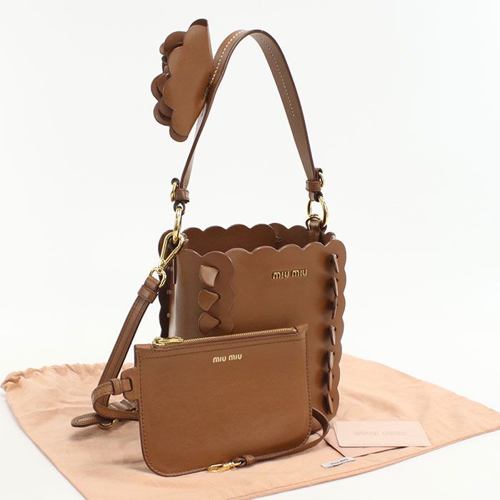 MIUMIU OUTLET ミュウミュウ アウトレット 2WAY 5BE012 2E6Y F0134 ハンドバッグ カーフ レディース