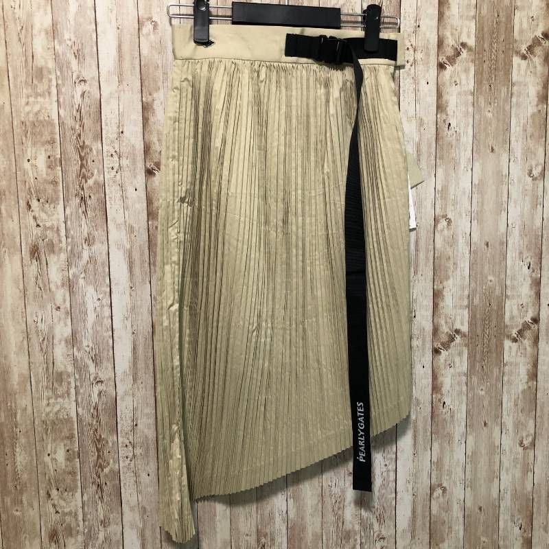 パーリーゲイツ PEARLY GATES レディース ゴルフウェア プリーツスカート ベージュ系 0サイズ Sサイズに相当