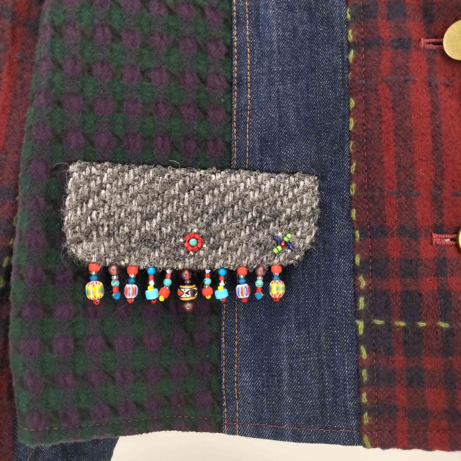 アルベロベロ OLLEBOREBLA ビーズ装飾 デニムジャケット