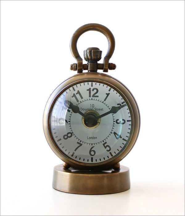 置き時計 置時計 アンティーク おしゃれ アナログ 小さい 羅針盤