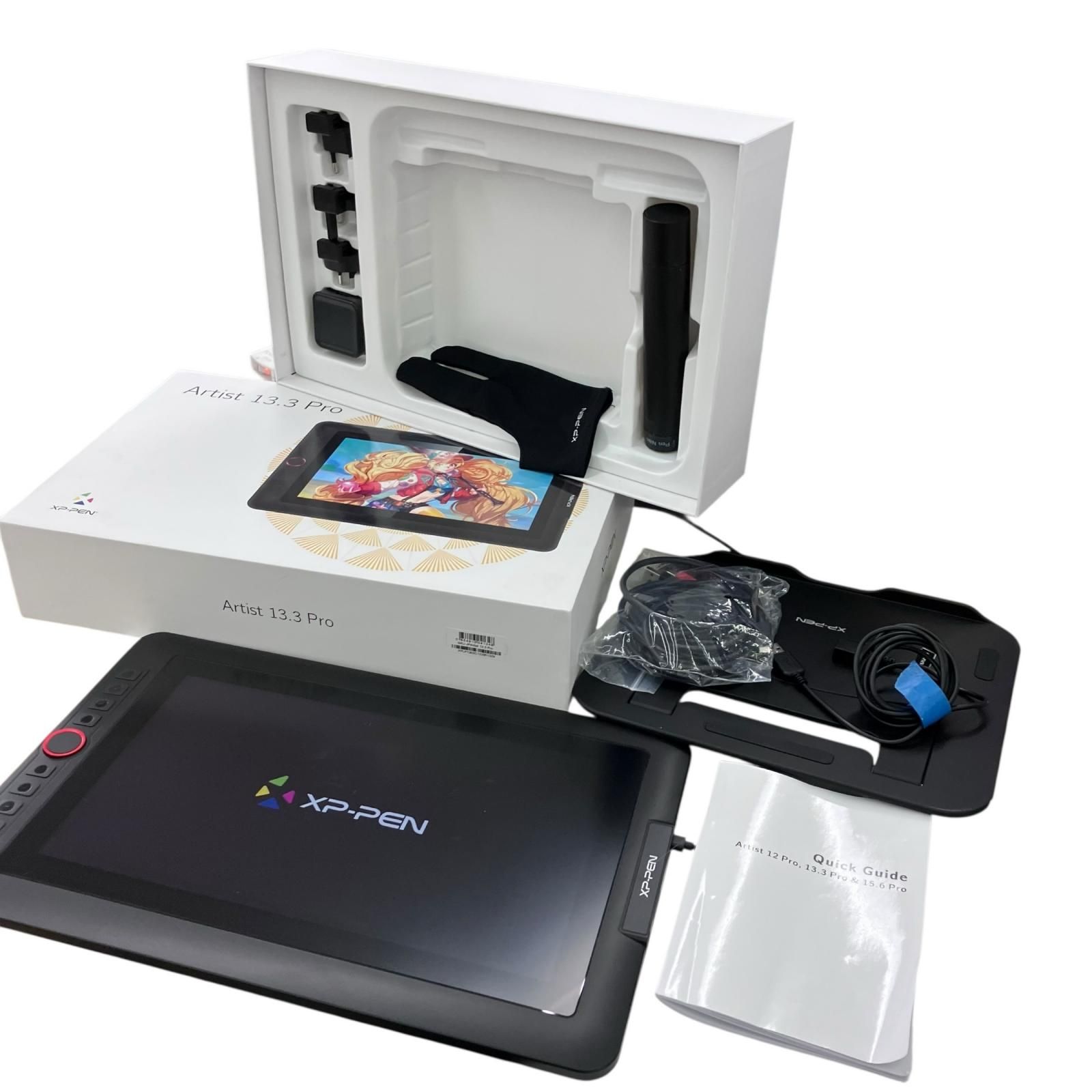 186000 通電確認のみ XP-PEN その他タブレット Artist 13.3 Pro ブラック 箱付き 付属品付き 本体 ペンあり