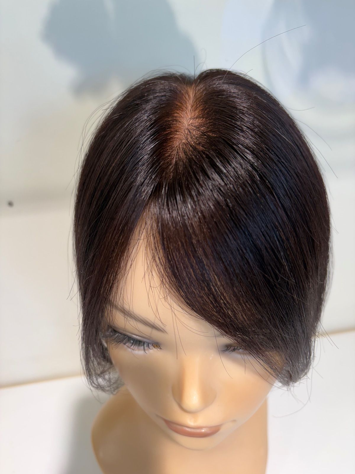 一点 薄毛 分け目 ヘアピース 部分かつら