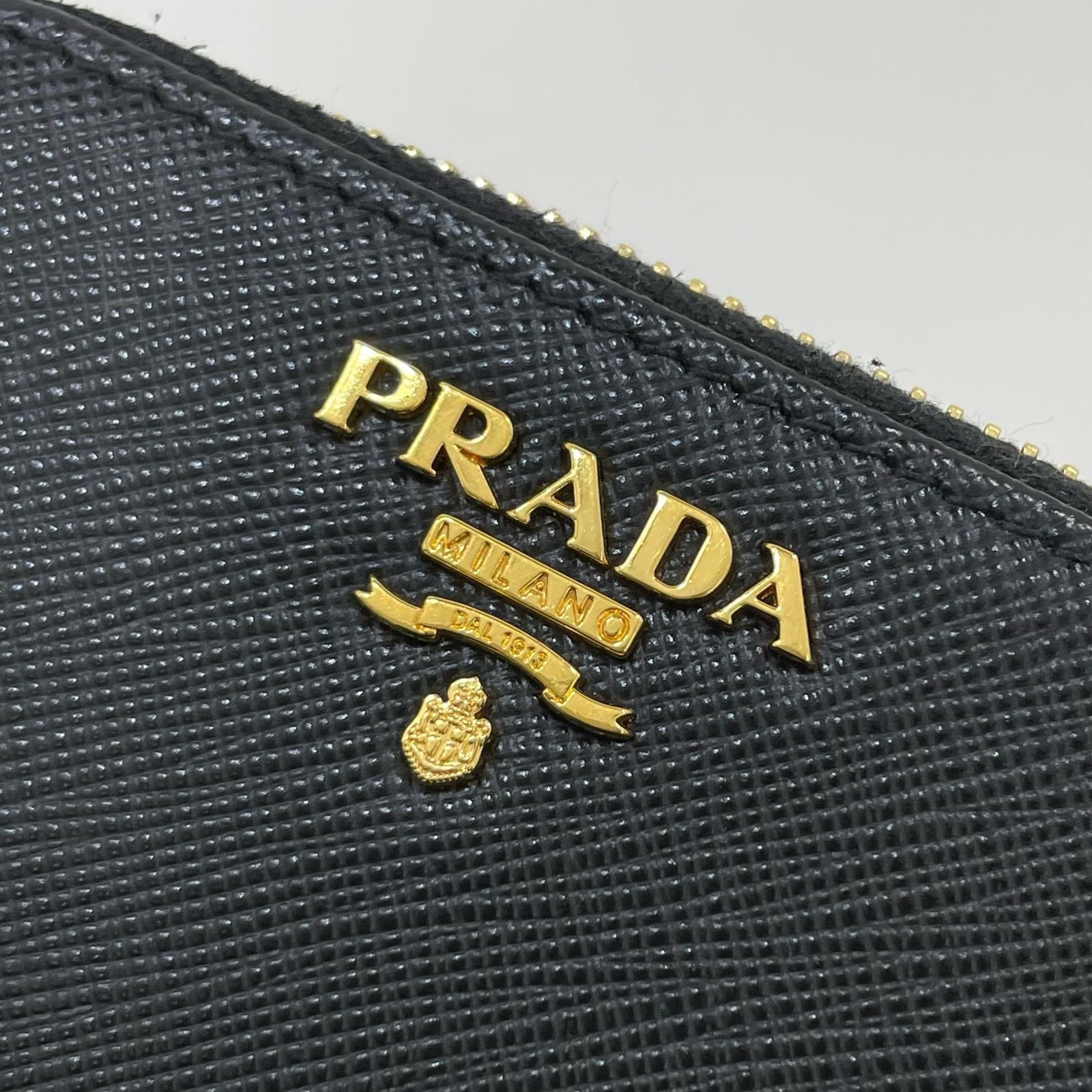  PRADA プラダ ラウンドファスナー コインケース 1 MM 268 ブラック コインケース 小銭入れ 小物