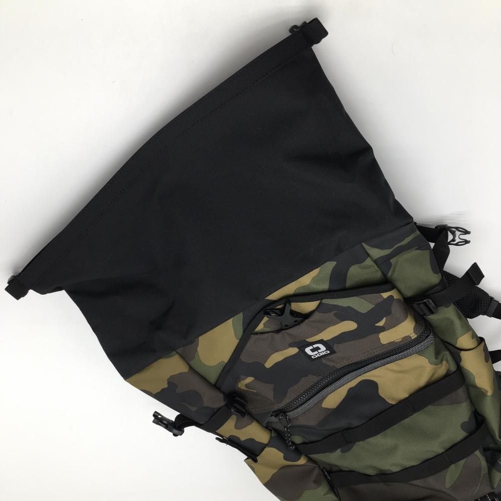 新品】オジオ バックパック カーキ×黒 カモフラ柄 迷彩 内外ポケット