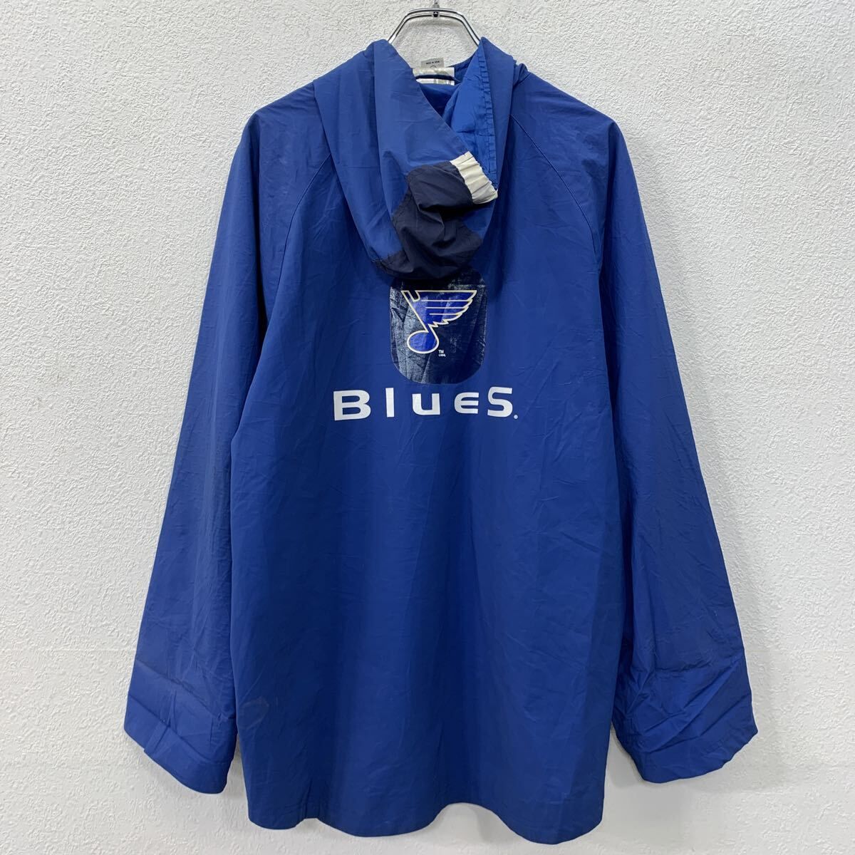 NHL ジャケット M ブルー ネイビー ジップアップ プリント ナショナル