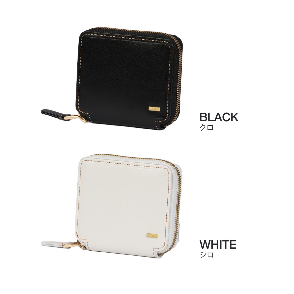 新商品 イケテイ IS IT モノクロ コンパクト二つ折り財布 ラウンドファスナー isit-967603