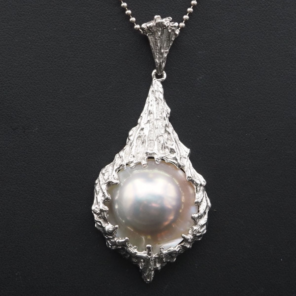 H 821 マザーオブパール 真珠 ペンダント トップ デザイン シルバー チャーム ヘッド 誕生石